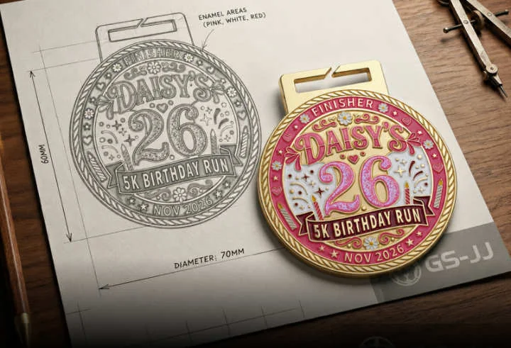 Custom Medal Design One by One Recreation From Sketch